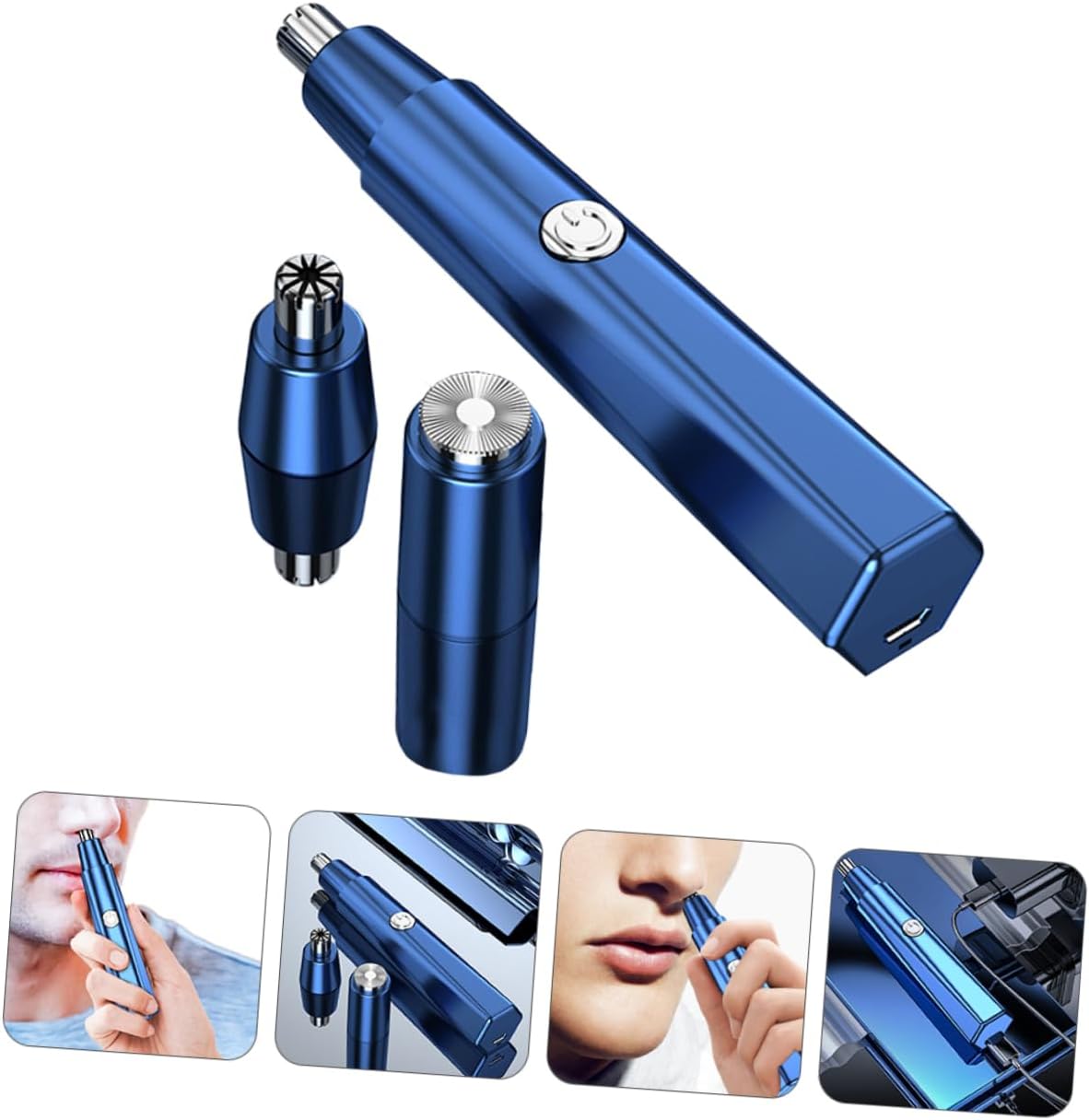 VALICLUD 3sets Electric Nose Hair Trimmer and Eyebrow Grooming Tool for Men Removal for Nose Ears and Brows Compact and Easy to Clean