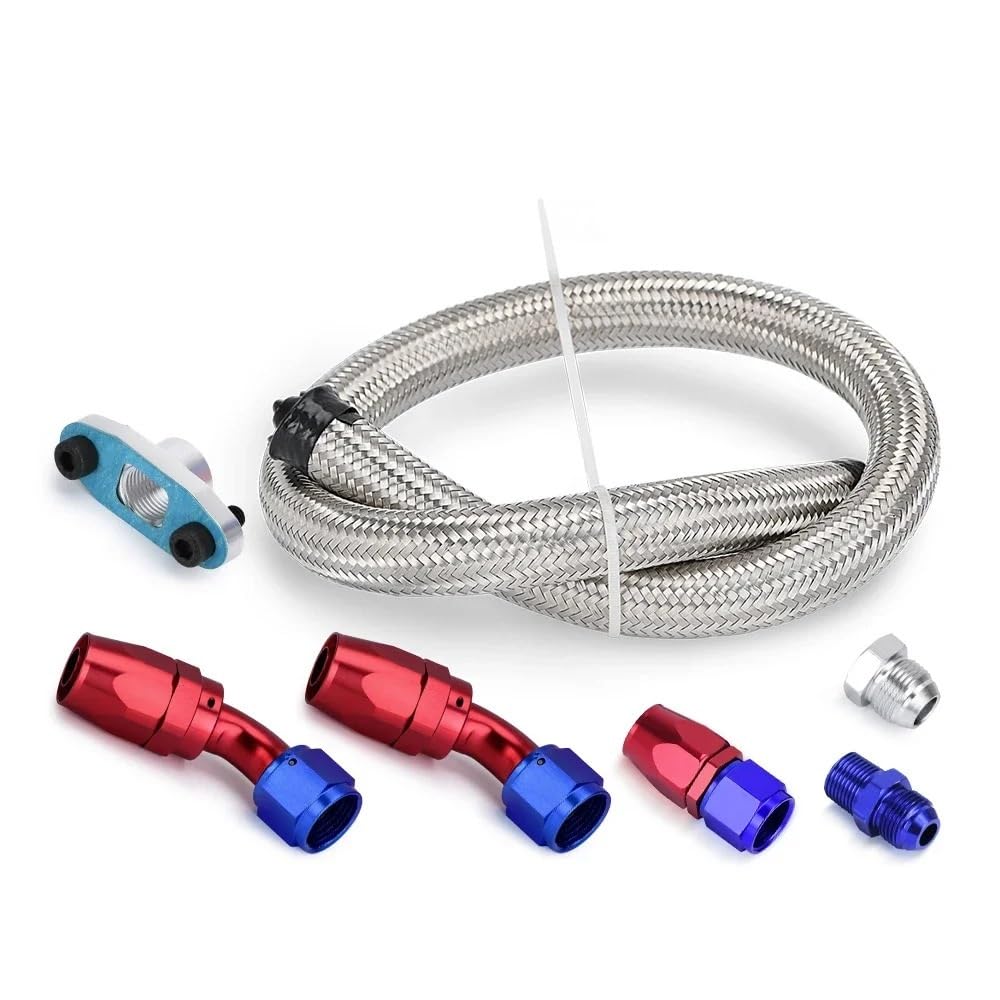 Xibany One Color Auto Parts For Oyote 10An Oil Return Drain Line Kit Fit For An10 T3 T4 T04e T70 T66