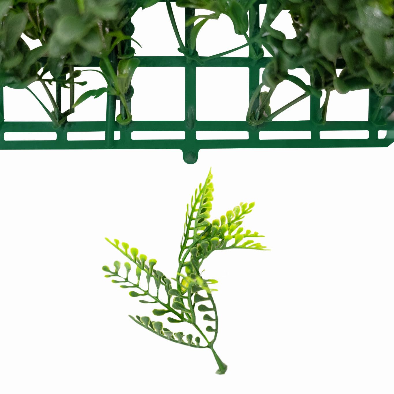 2x Panneau Mural Végétal Artificiel 50cm x 100 cm Alina Feuillage Fleur Verdure Carreau Intérieur Extérieur Résistant Aux Intempéries & UV Privée Décor Jardin Maison Fermoirs Fixations INCLUSES