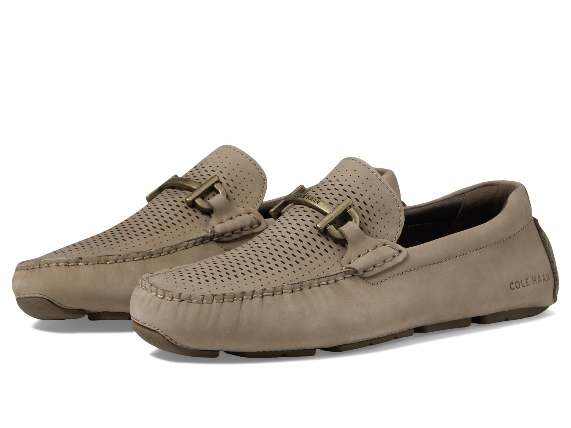 NEW COLE HAAN men\'s grand laser bit driver loafers in irish coffee/truffle Men main image 2