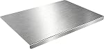 Stainless Steel Cutting Boards for Kitchen, 304 Stainless Lipped Chopping Board, Non-Slip Metal Cutting Board for Meat, Fruits, Vegetables, and Baking Food Grade Cutting Plate (15.7 X 11.8 Inch)