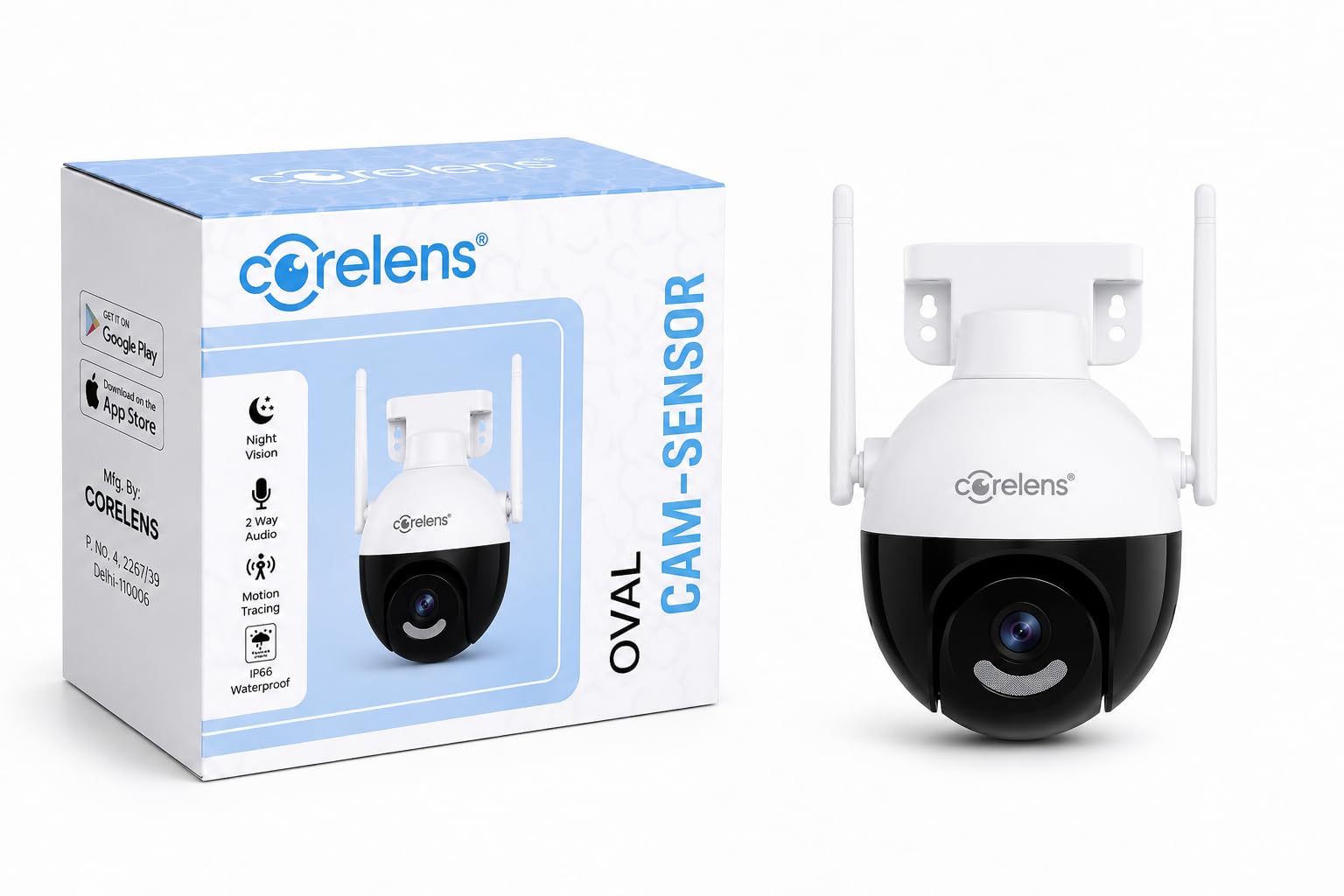True 8MP WiFi Camera Sensor |Hourly Surveillance Booking Option via App|64 GB Memory Card Included,Auto Human Movement Follow, 360°,Night Vision, 2-Way Audio, Best After Sales Support-image-37