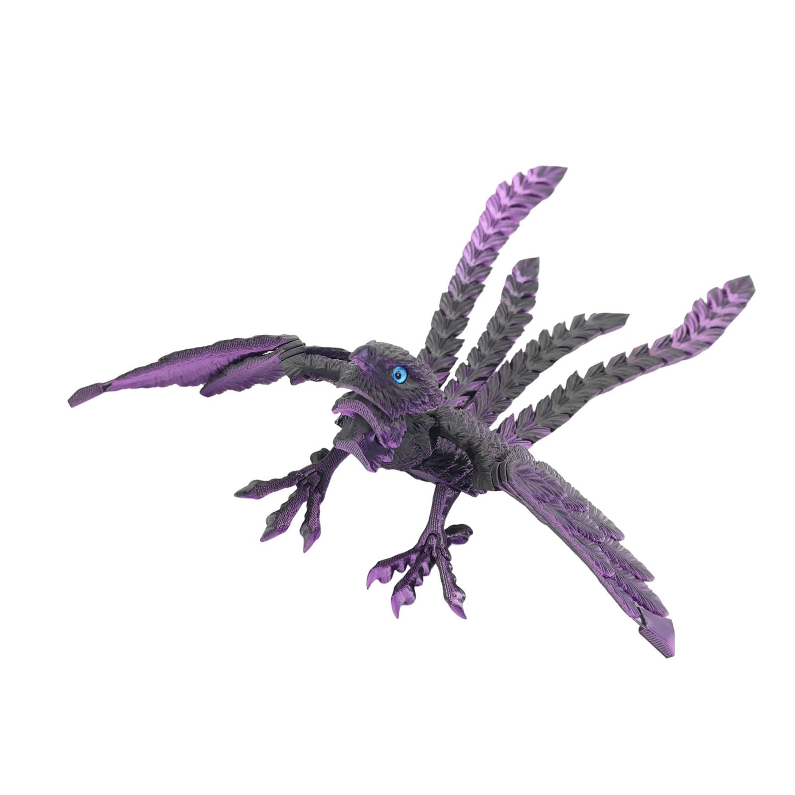Xjdzineq Poseable Phoenixes Figurine with Articulated Wing and Joints, High Detail 3D Printed Collectible Ornament Articulated Joints Phoenixes Decors