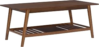 Linon Walnut Mid-Century Coffee Table