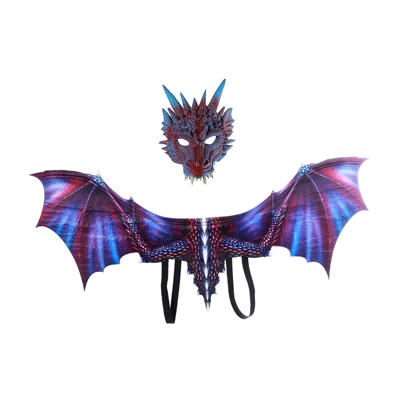 Costume da Drago in 2 Pezzi, Ideale per Travestimenti da Fiaba, Accessorio per Spettacoli Teatrali E Giochi di Ruolo, con vestibilità Comoda Grazie, Viola