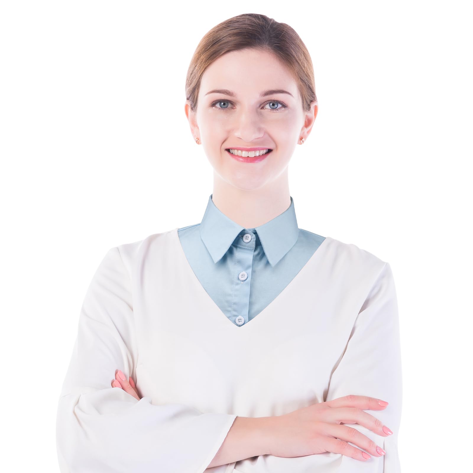 Detachable Dickey Collar Blouse for Women, Fake Half Shirts Faux False Collar for Girls Favors