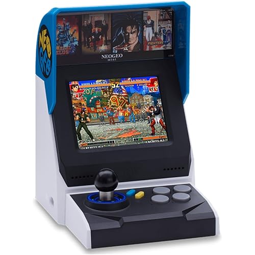 NEOGEO Mini Arcade International Version, 40 Pre-Loaded Classic SNK Games:The King of The Fighters / Metal SLUG and More, Built-in Clearly 3.5”LCD Screen, HDMI and 2 Gamepad Ports