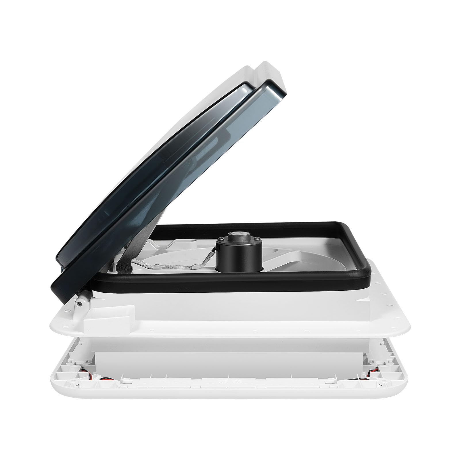 Ventilatore da tetto per camper 12V con sensore di pioggia LED 400x400 mm 10 velocità