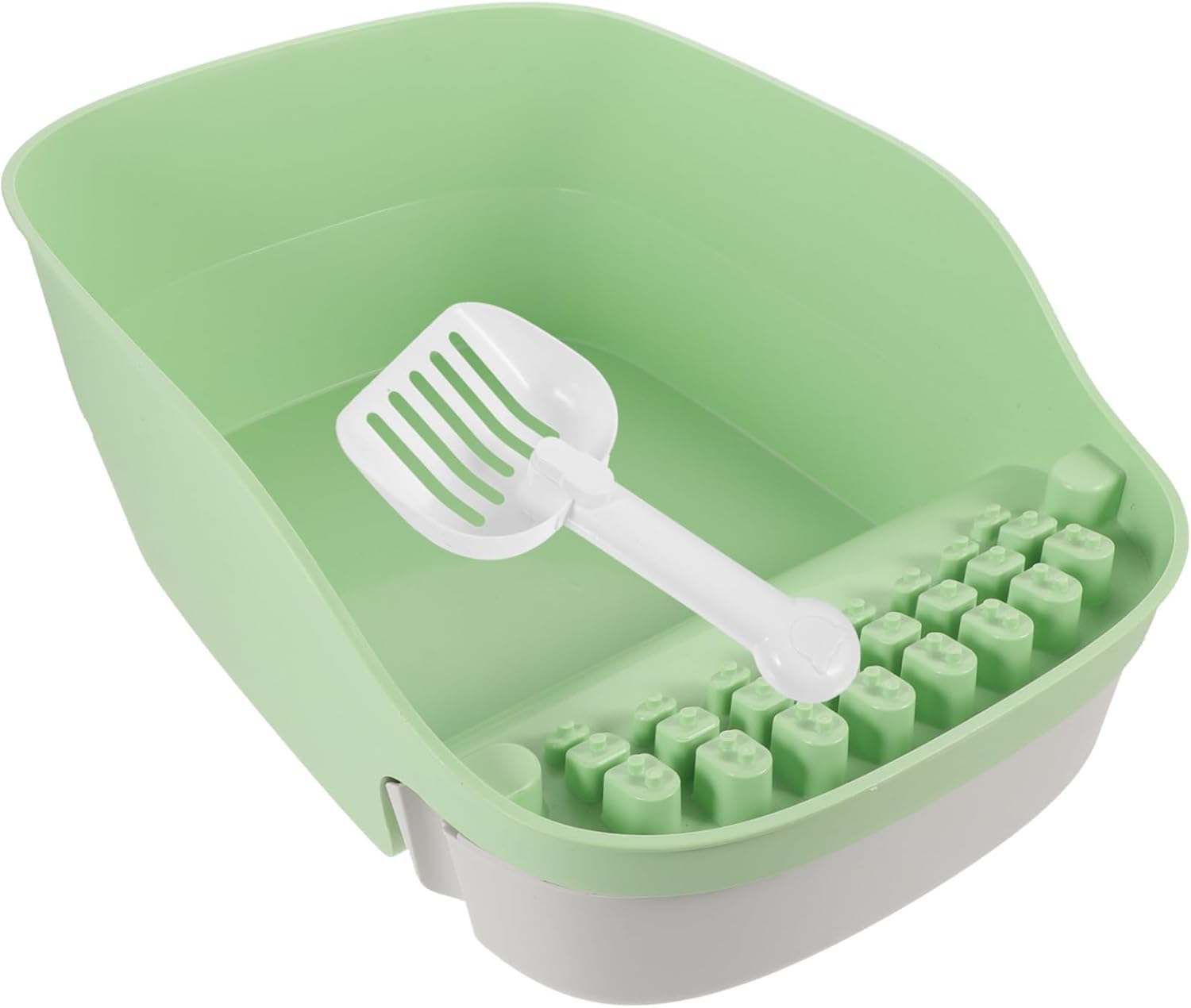 BESPORTBLE 1set Cat Litter Box for Kittens with High Sides to Prevent Spills Open Design for Easy Access Material for Cats and Dogs Avocado