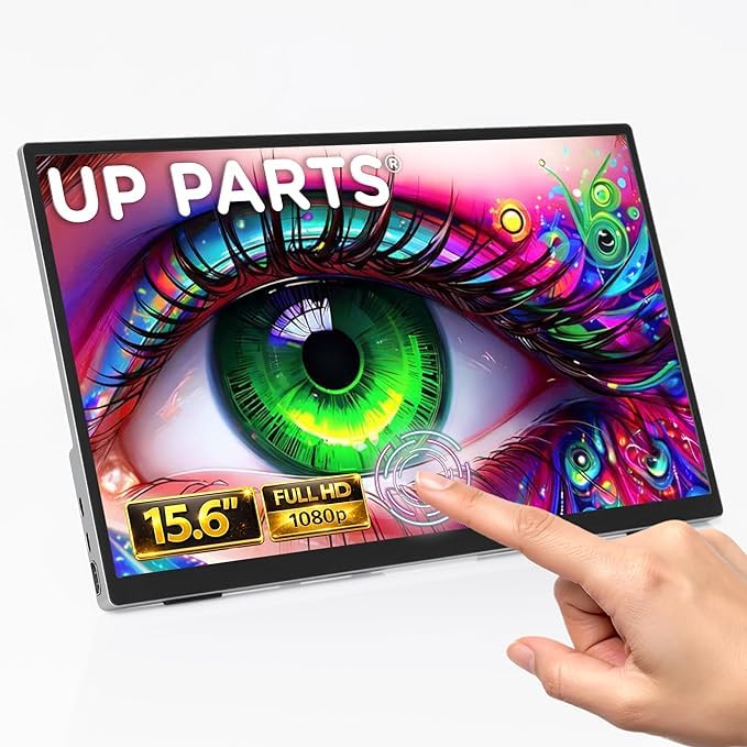 UP PARTS® Moniteur Portable, écran Tactile, écran Portable, 156AT - 15,6