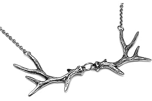 Pewter Deer Antler Choker Necklace
