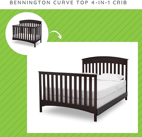 Miniatura 2 de CC KITS Kit de conversión de tamaño completo Rieles de cama para cunas Bennington por Delta Children - #0050#550725 (chocolate oscuro - 207)