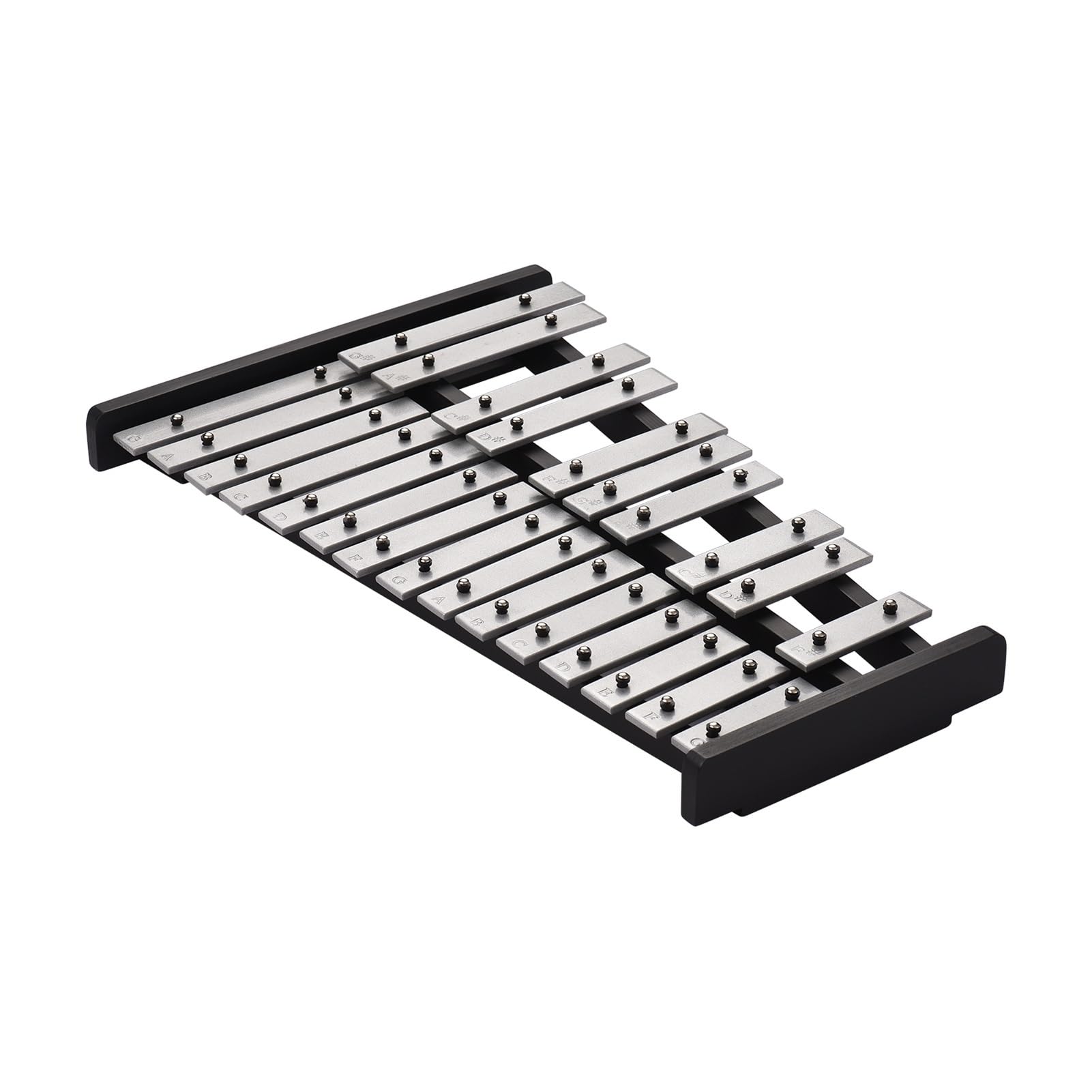Profesional Glockenspiel Xilófono Glockenspiel Plegable De 25 Notas, Base De Madera, Barras De Aluminio, Instrumento Musical De Percusión Educativo