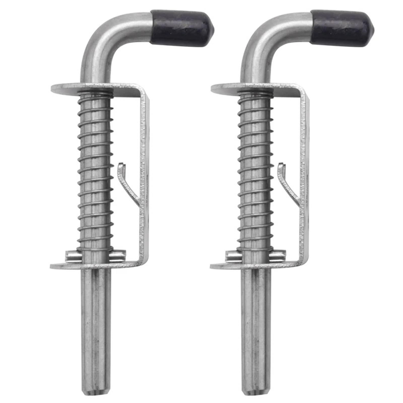 Spring Latch 4Pcs 5 Inch Stainless Steel Spring Loaded Latch Pin Barrel Bolt 2Mm Thickened Door Lock Brushed