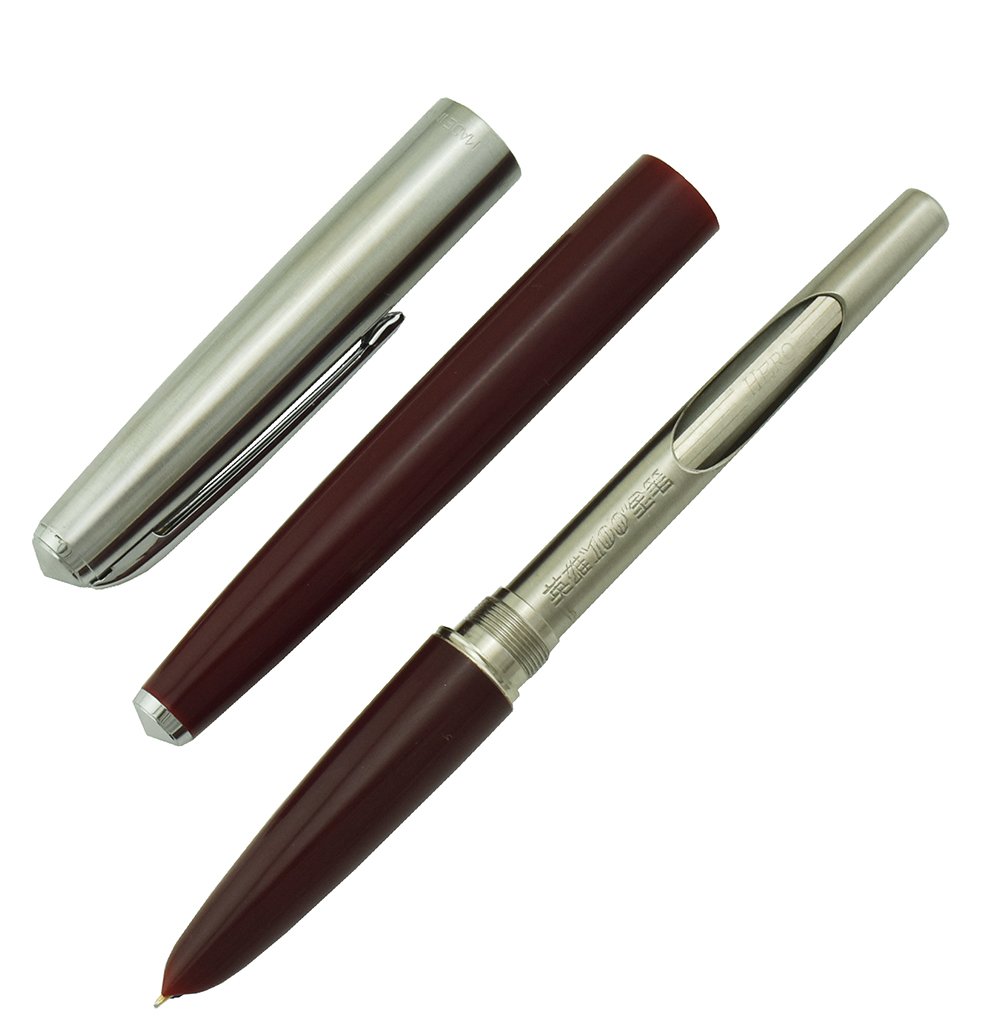 Amazon | Hero 100 万年筆 14k 细字 ソリッドゴールドファイン