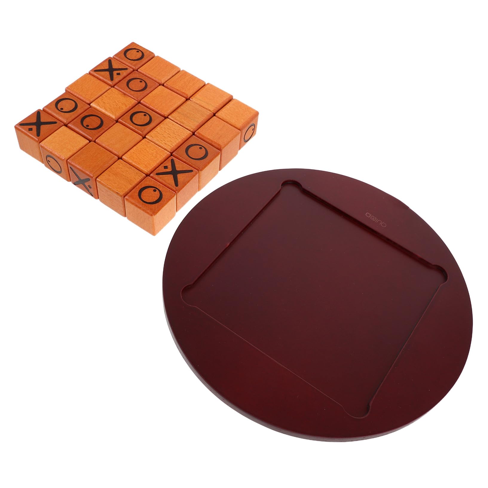 Abaodam Jeu de Société Bois Échecs Ox Push avec Pousse-bœuf Plateau Tactique Portable pour Garçon Fille et Famille à Jouer Dehors Plage