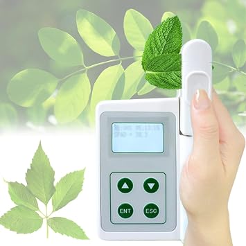 Portable Chlorophyll Meter, Plant Nutrient Testing, 2000MAH Lithium Battery, with USB Data Export/LCD Display, Measurement Range 0.0-100 SPAD, Measurement Area 2mm*2mm, Measurement Accuracy 1.0SPAD
