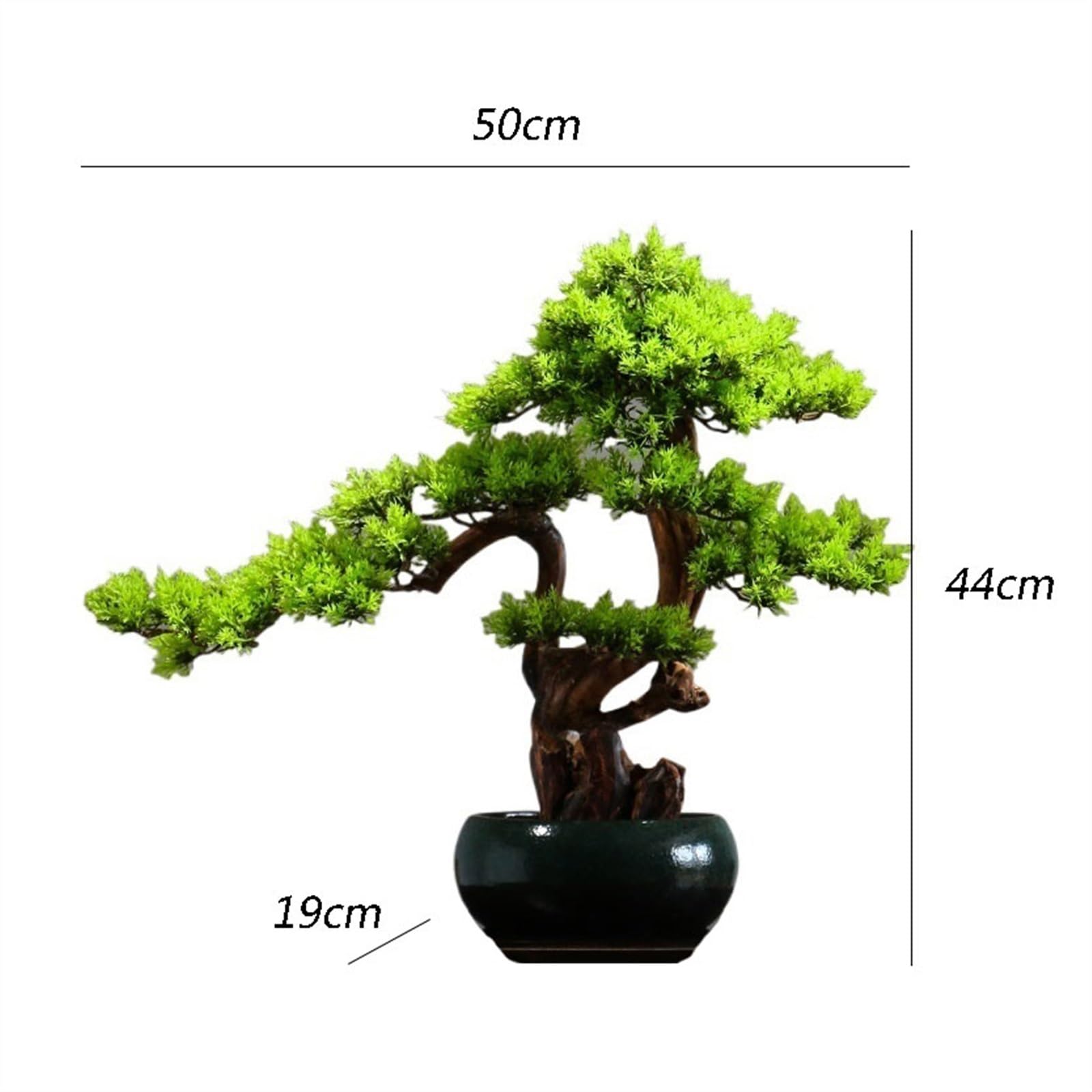 Decorazioni in vaso Cinese Hotel Desktop Landscaping Artificiale Cipresso Foglie Bonsai Ornamenti Simulazione Albero