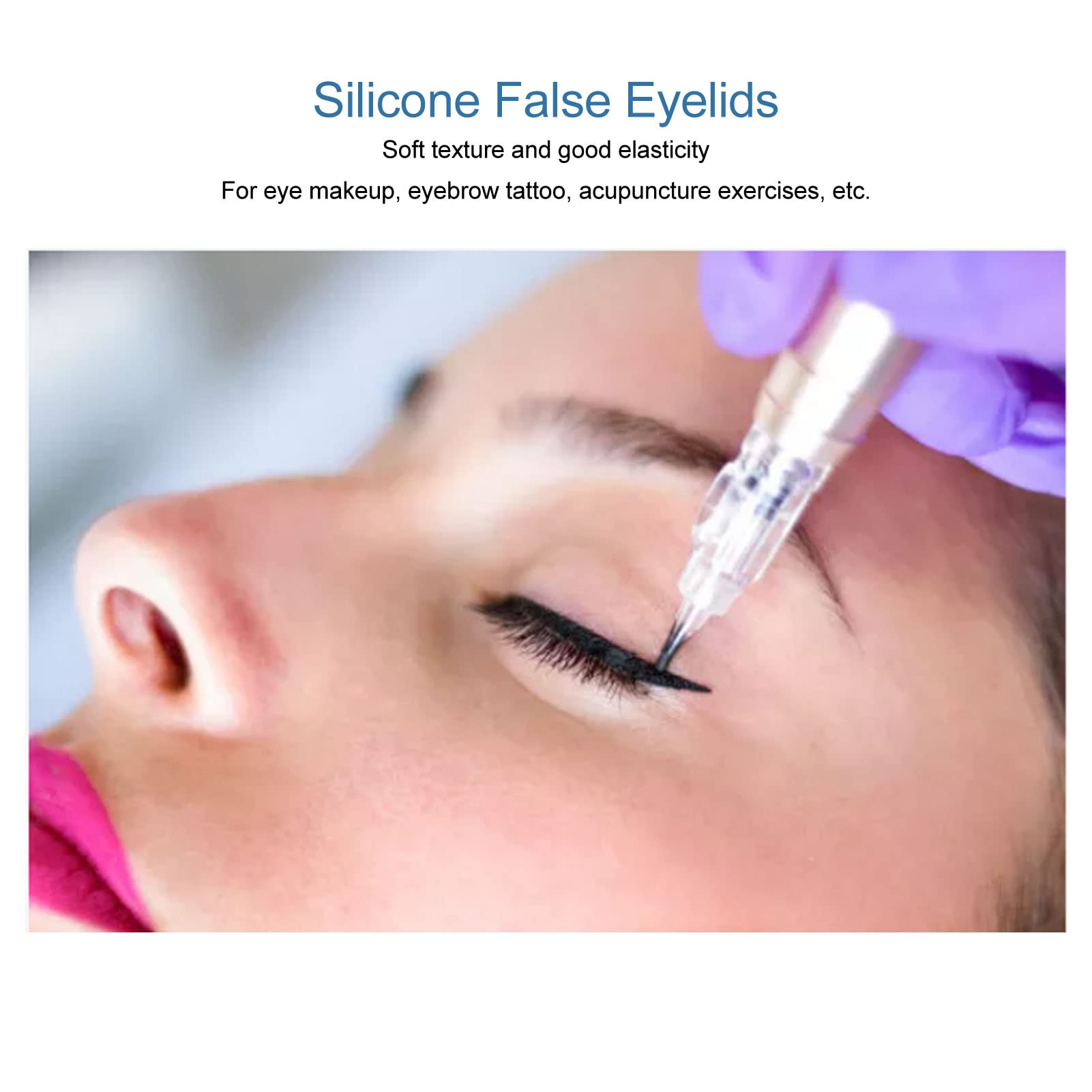 2 Stck Stereoskopische Silikon-Augenlider, Falsches Make-up-Praxis-Haut- knstliches Augen-Gesichtsbrett-Werkzeug, Silikon-Make-up-Augenlider,  Augenlid-Training (Linkes Auge) : Amazon.de: Kosmetik