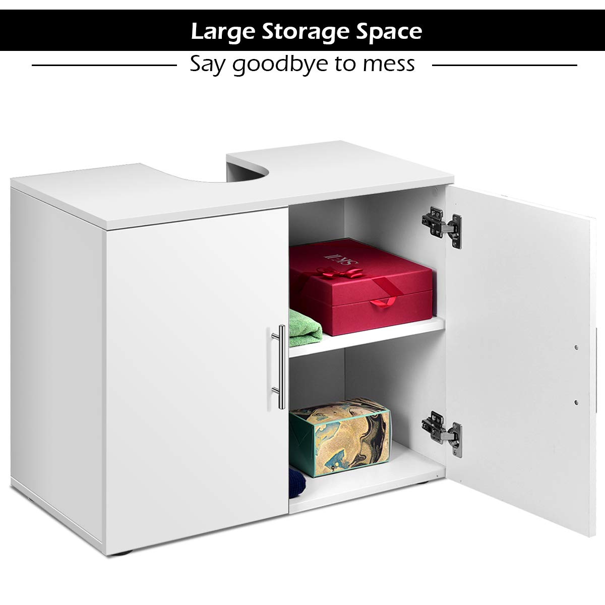 Buy Giantex Bathroom Vanity Cabinet Under Sink Storage, 27" Wide 14 ...