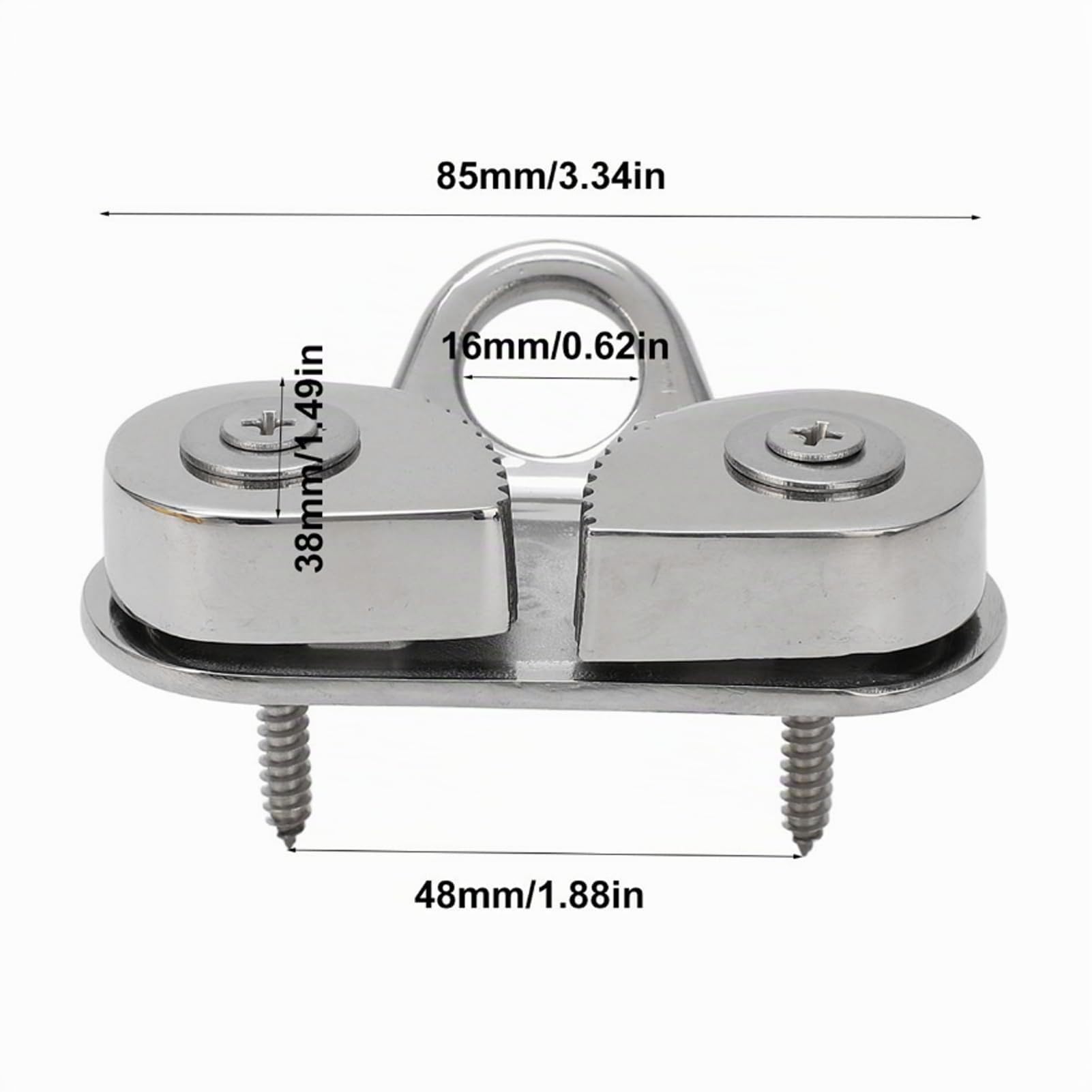 Taquet à Came pour Corde de 3 à 15 Mm en Acier Inoxydable 316 Taquet à Came de Bateau Antirouille Anneau Principal de Chaumard