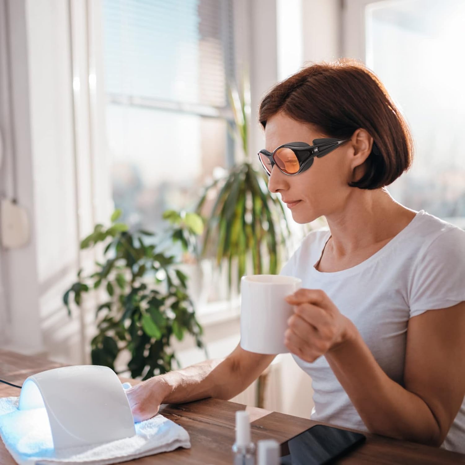 Professional UV Light Safety Glasses for 90nm-490nm wavelength UV lamps, UVC protective glasses, blocking blue light , Anti-Fatigue Anti Glare, shatterproof, anti-scratch and anti-fog, orange lenses - Image 5