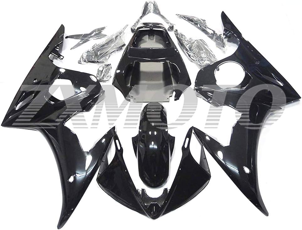 ZXMOTO Motorcycle Fairing Kit For 2003-2004 Kawasaki Ninja ZX-6R / ZX636 - 10 Piece Unpainted ABS Kit