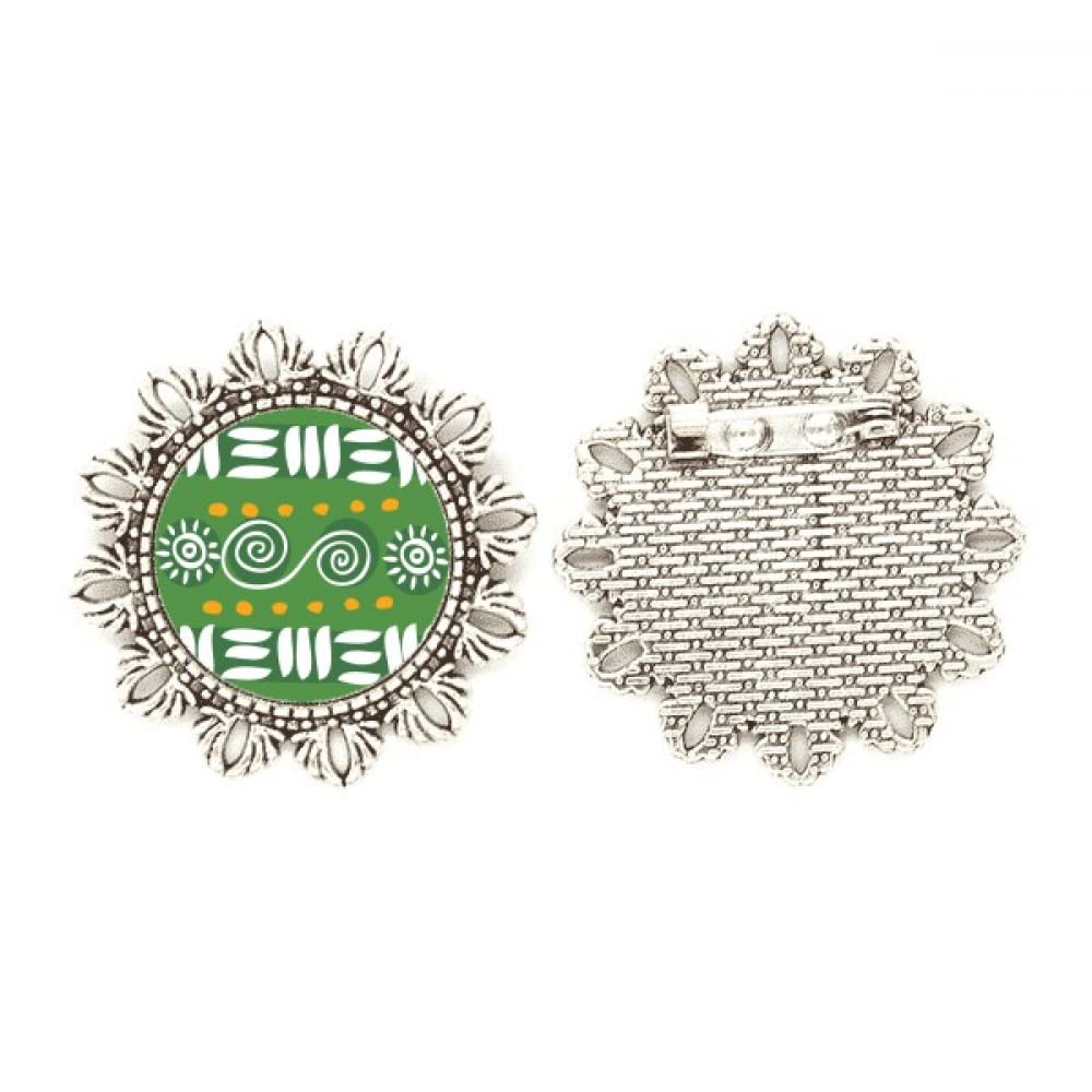 Broche de plata con tótems de México complemento medium para abrigos y bufandas 4