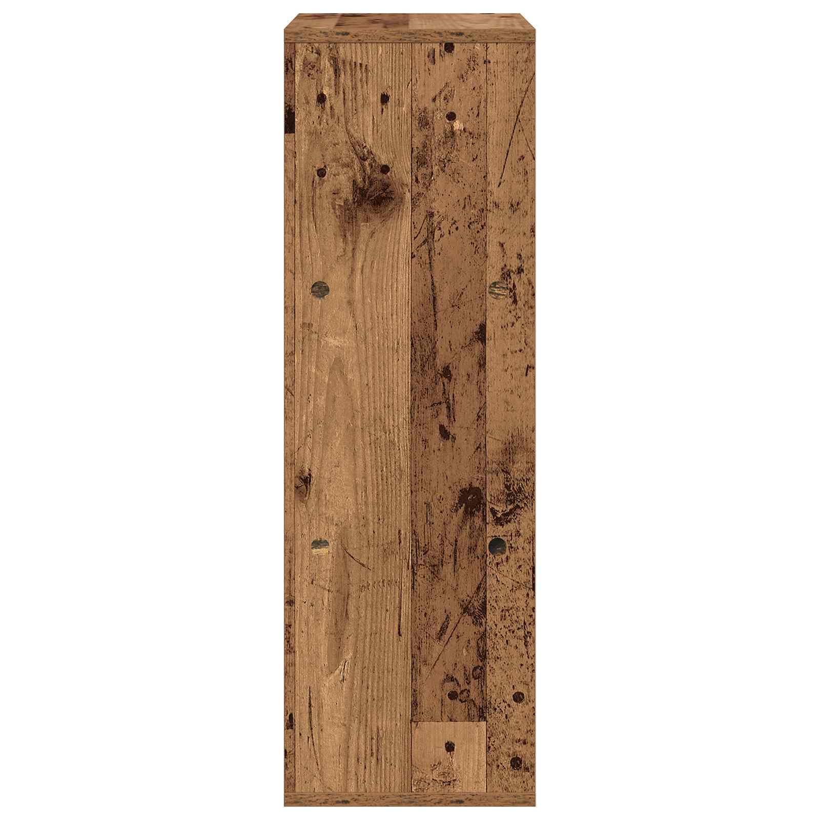 Komoda z szufladami ze starego drewna, 30,5 x 27 x 84,5 cm, wszechstronna, do salonu, jadalni, korytarza, biura, miejsca do przechowywania, eleganckie przechowywanie, wytrzymała i nowoczesna