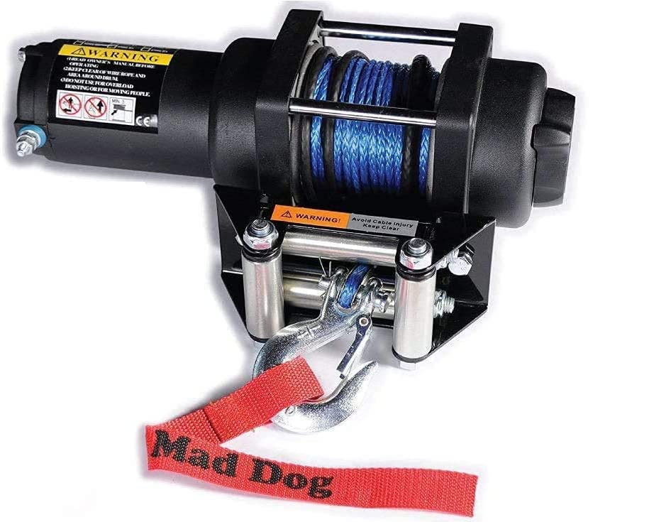 Mad Dog 2500 LB Winch y Combo Montaje Cuerda Sintética miniatura 1