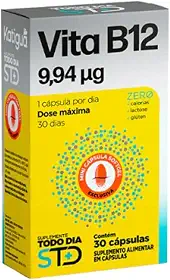 Katiguá, Vitamina B12, Dose Máxima, STD, Sem sabor, 30 Cápsulas Softgel • 30 doses, Amarelo