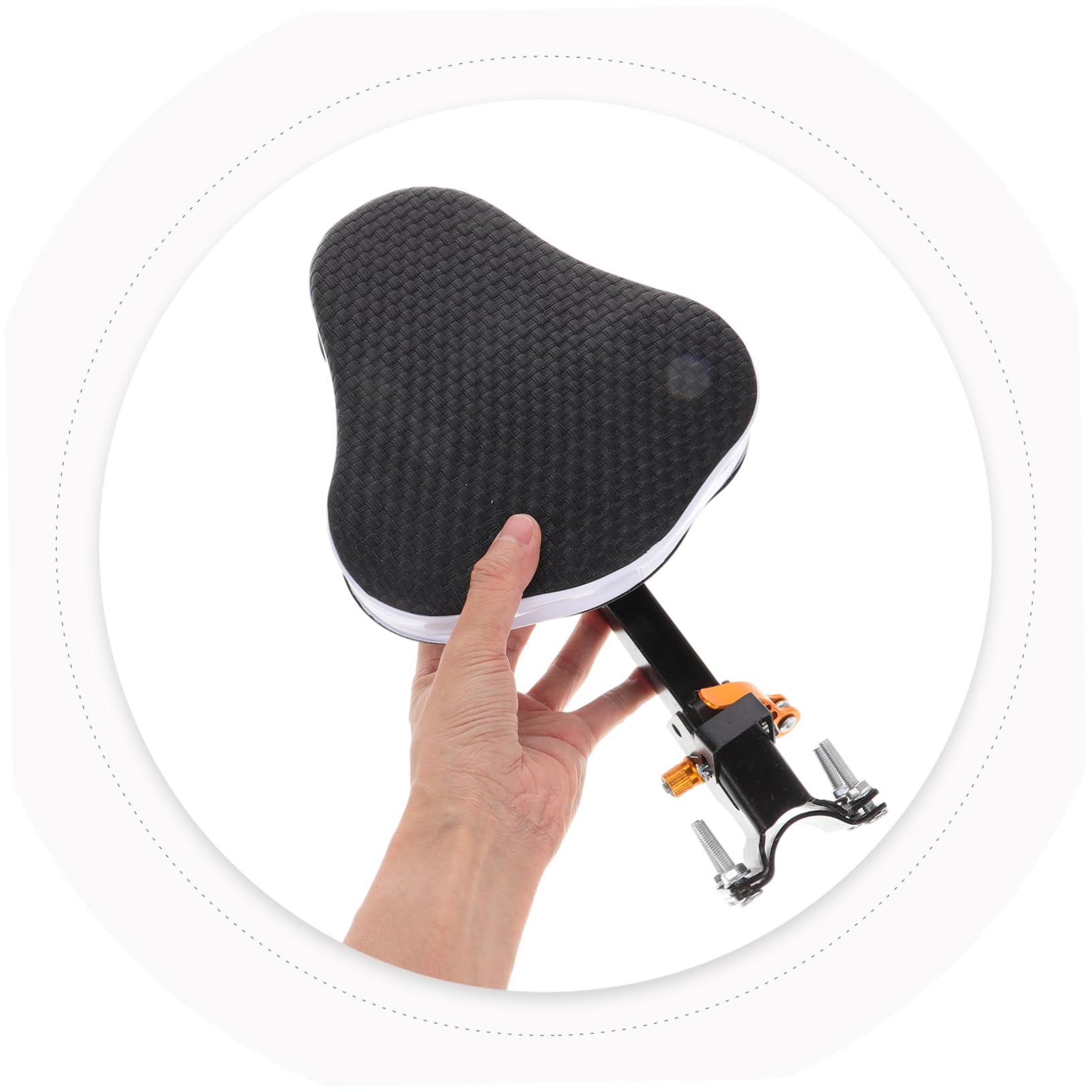 Mipcase Seggiolino Bici Anteriore per Cuscino in Schiuma e Struttura al Carbonio, Regolabile e Resistente per Mountain Bike