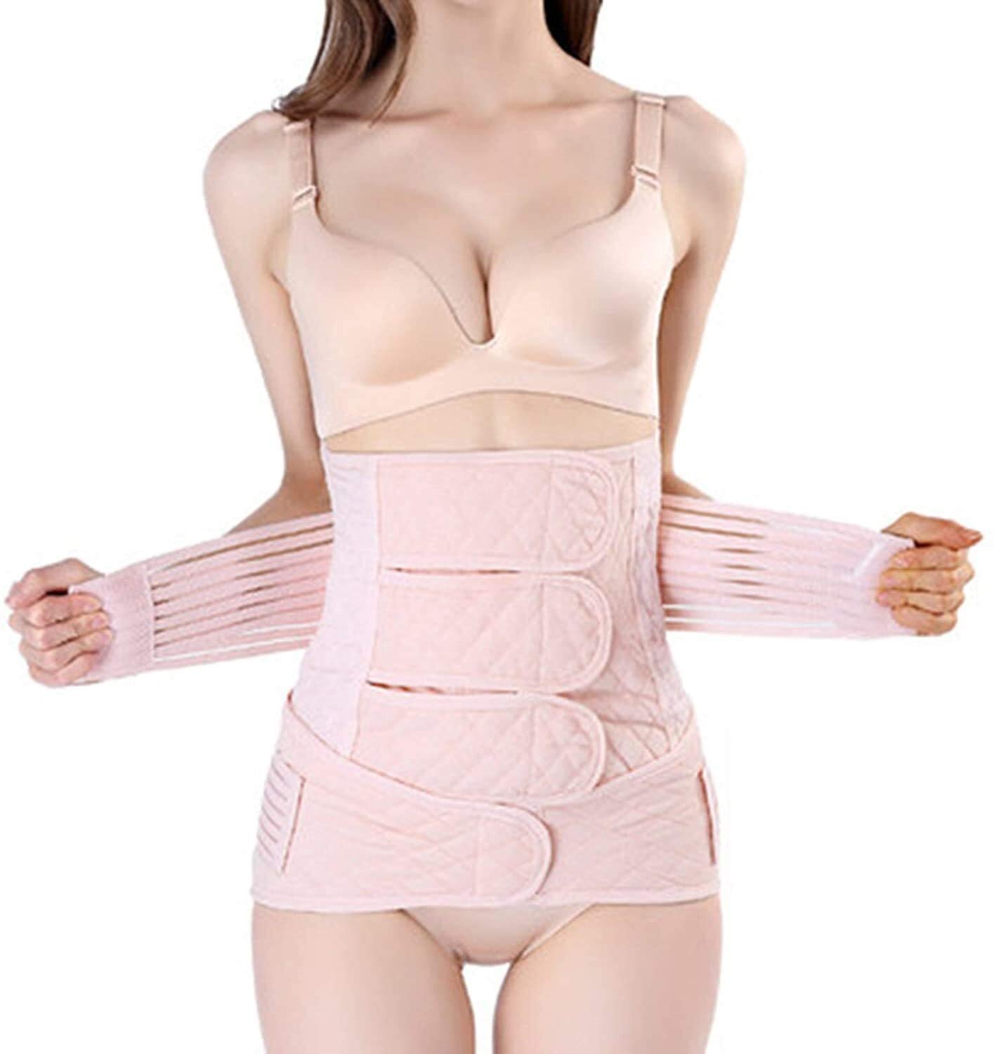 Postpartaler Bauchgürtel Für Frauen – Elastischer Taillenformer, Atmungsaktiv, Mit 3-reihigem Klettverschluss (Größe: XL, Farbe: Complexion)