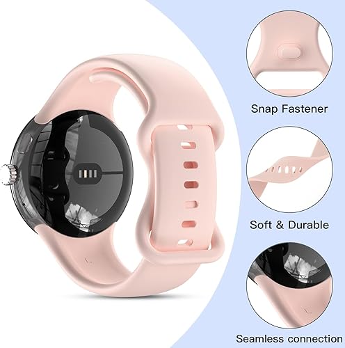 Miniatura 10 de Paquete de 5 bandas de reloj compatibles con Google Pixel 2/Pixel 3/Pixel 4 de 41mm para mujeres y hombres, correa de reemplazo deportiva duradera