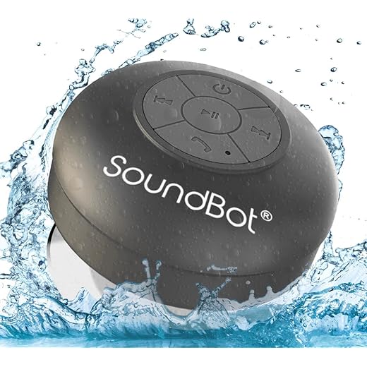 SoundBot SB510 HD Water Proof Bluetooth 3.0 Speaker, Mini Water Resistant Wireless Shower Speaker, Handsfree Portable Speakerphone with Built-in Mic