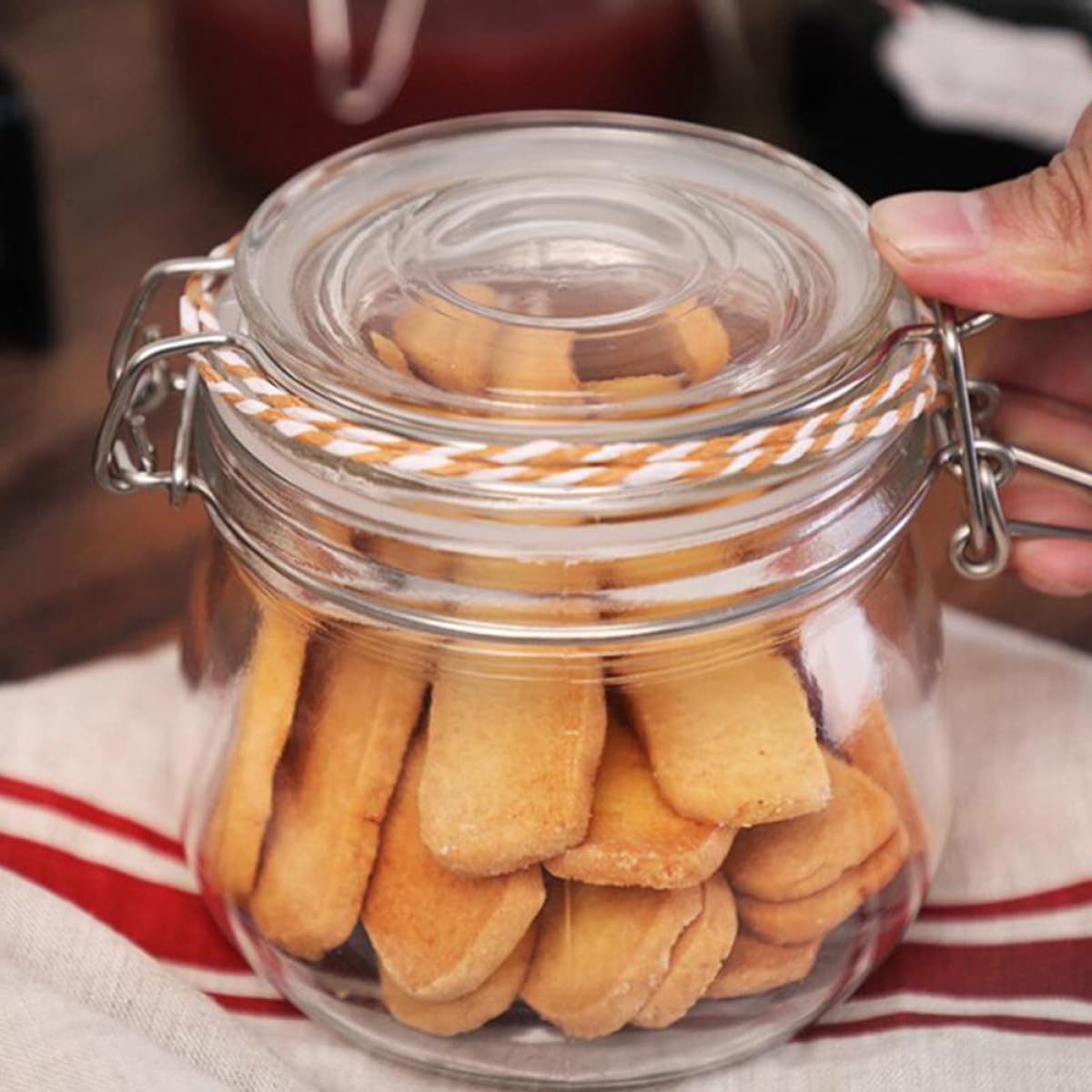 Lurrose Set da 3 Barattoli Sigillati in Vetro Borosilicato 500ml con Chiusura a Fibbia, Contenitori Ermetici per Alimenti e Sottaceti, Barattoli per Conservazione Cucina Multiuso