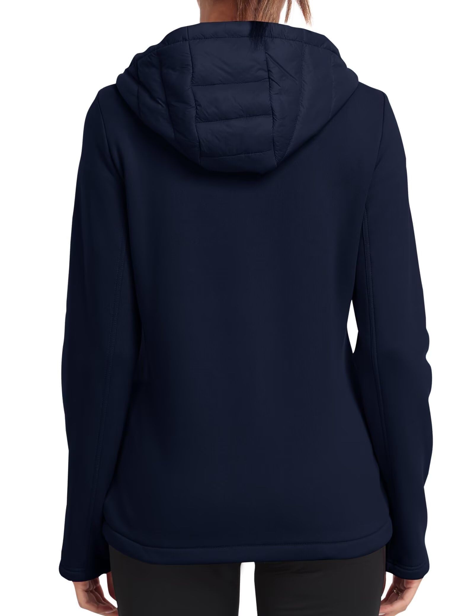 MoFiz Damen Fleecejacke Sportjacke Wanderjacke Outdoorjacke Running Winter Atmungsaktiv Jacke Hybridjacke Freizeitjacke
