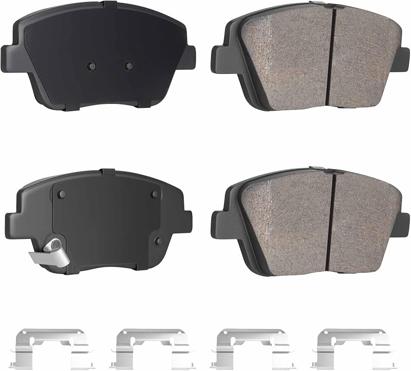 Pastilhas de freio dianteiras cerâmicas TadaMark para Hyundai Sonata e Kia Optima – 4 unidades