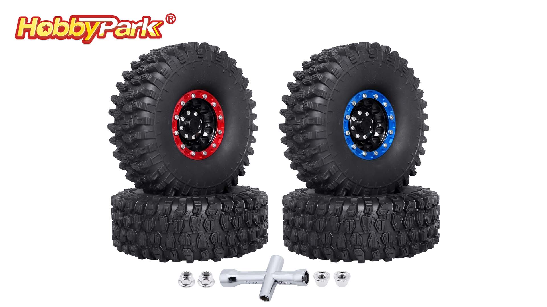 Amazon.com: Hobbypark 1.9 Beadlock Wheel Rims Aluminum and 1.9 RC