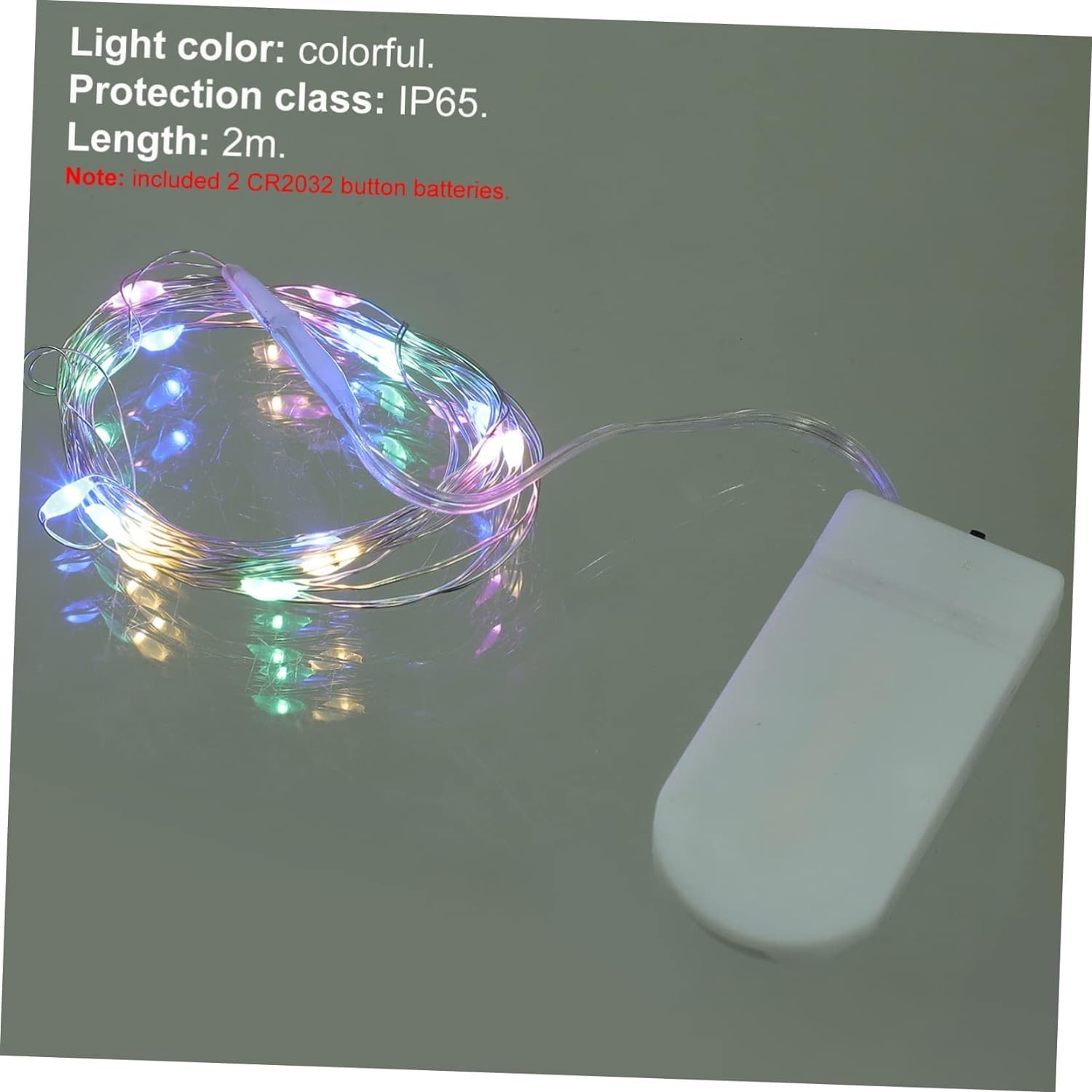 Guirlandes lumineuses ， 1 pièces chaîne LED fil de cuivre guirlande lumineuse rideaux lumineux à piles décor musical lumières de Noël à piles télécommande fil mini bouton batterie ( Color : Transparen