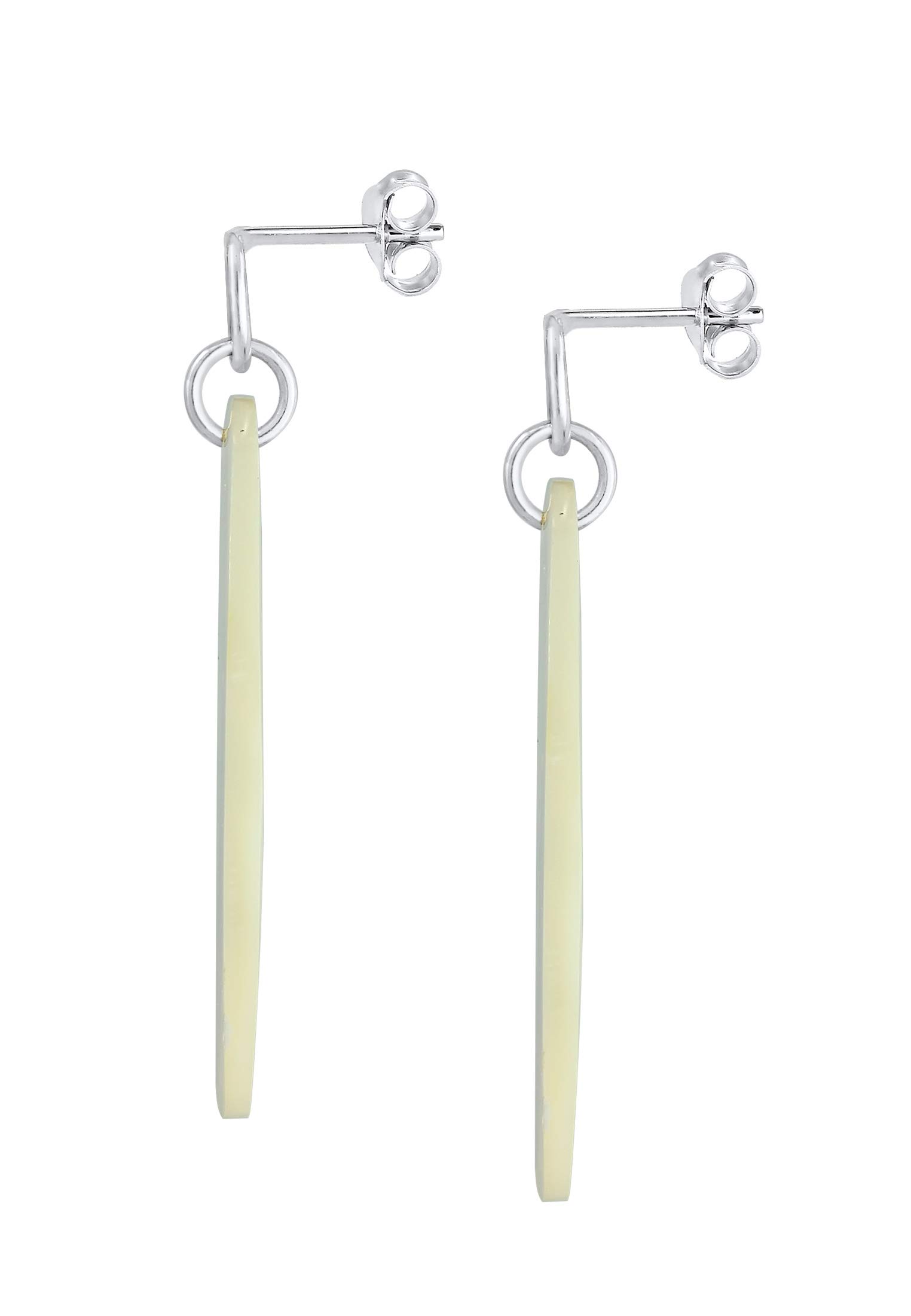 Elli Orecchini da Donna con Disco in Madreperla Elegante Trend in Argento 925