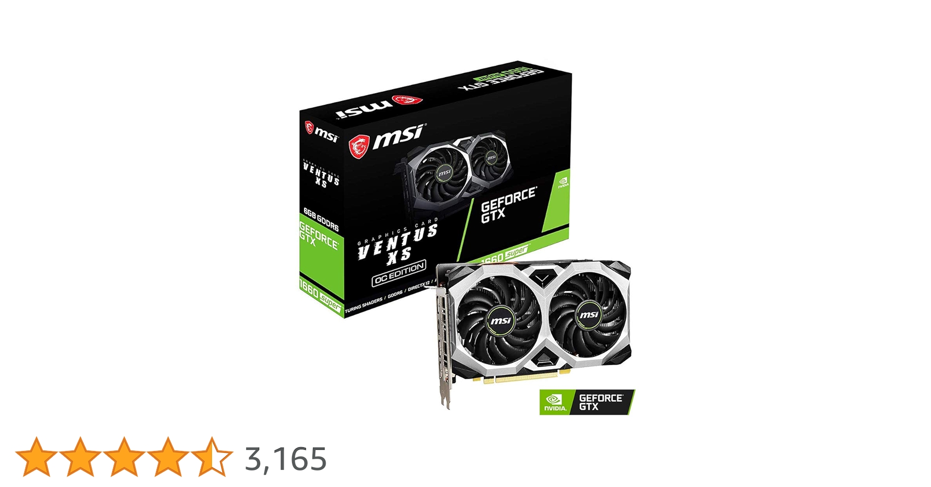 Amazon.co.jp: MSI GeForce GTX 1660 SUPER VENTUS XS OC Graphics