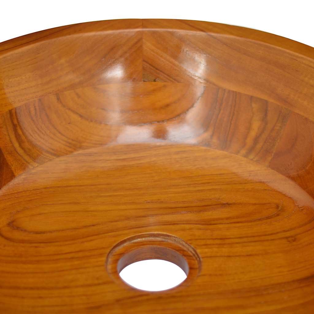 vidaXL Umywalka z drewna tekowego, Φ40x10 cm