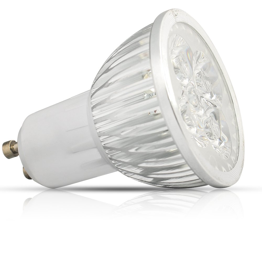 16 pièce Ampoule GU10 LED blanc chaud, 4W équivalent à 35 watts halogène, non dimmable, 300lumens, 6000K, 120 ° angle de faisceau