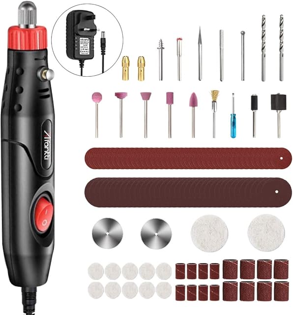Mini Rotary Tool Corded Electric Detailed Sander Grinder Drill Set with | 121 Accessories | for Small Crafts & Projects