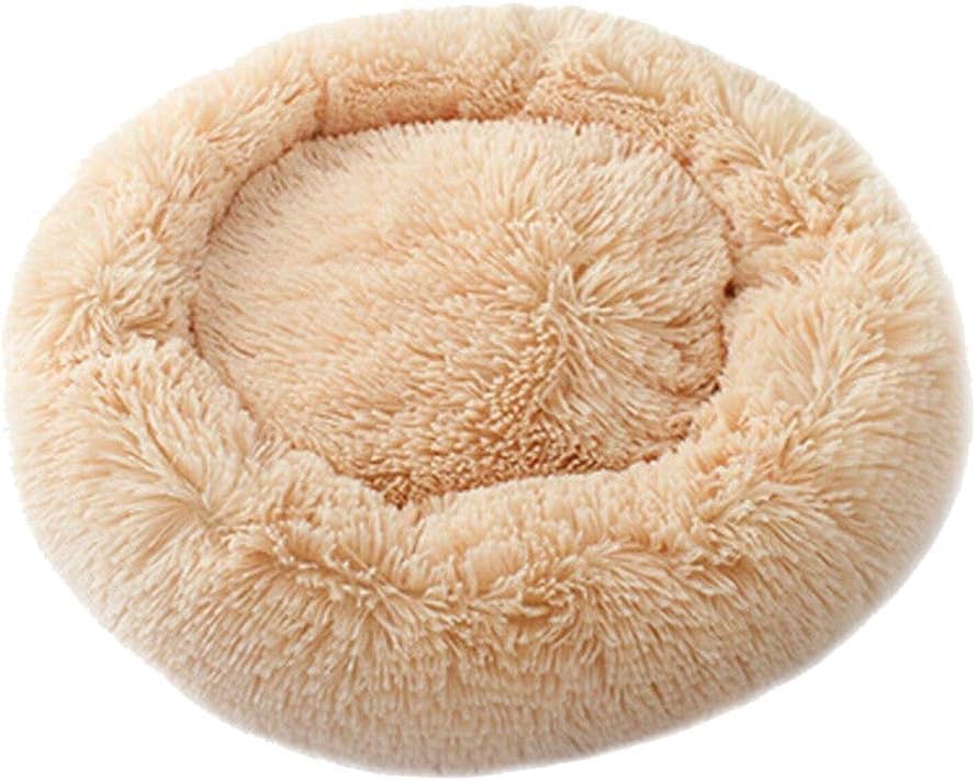 yangGradel Pet Bed, Pet Dog Cat Calming Bed Round Nest Warm Soft Plush Comfortable for Sleeping Winter