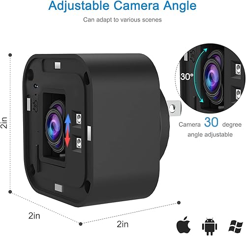 Miniatura 2 de LIZVIE Cámara de seguridad para el hogar HD 1080P - Ángulo ajustable manual, detección de movimiento, aplicación de control remoto - Cargador de