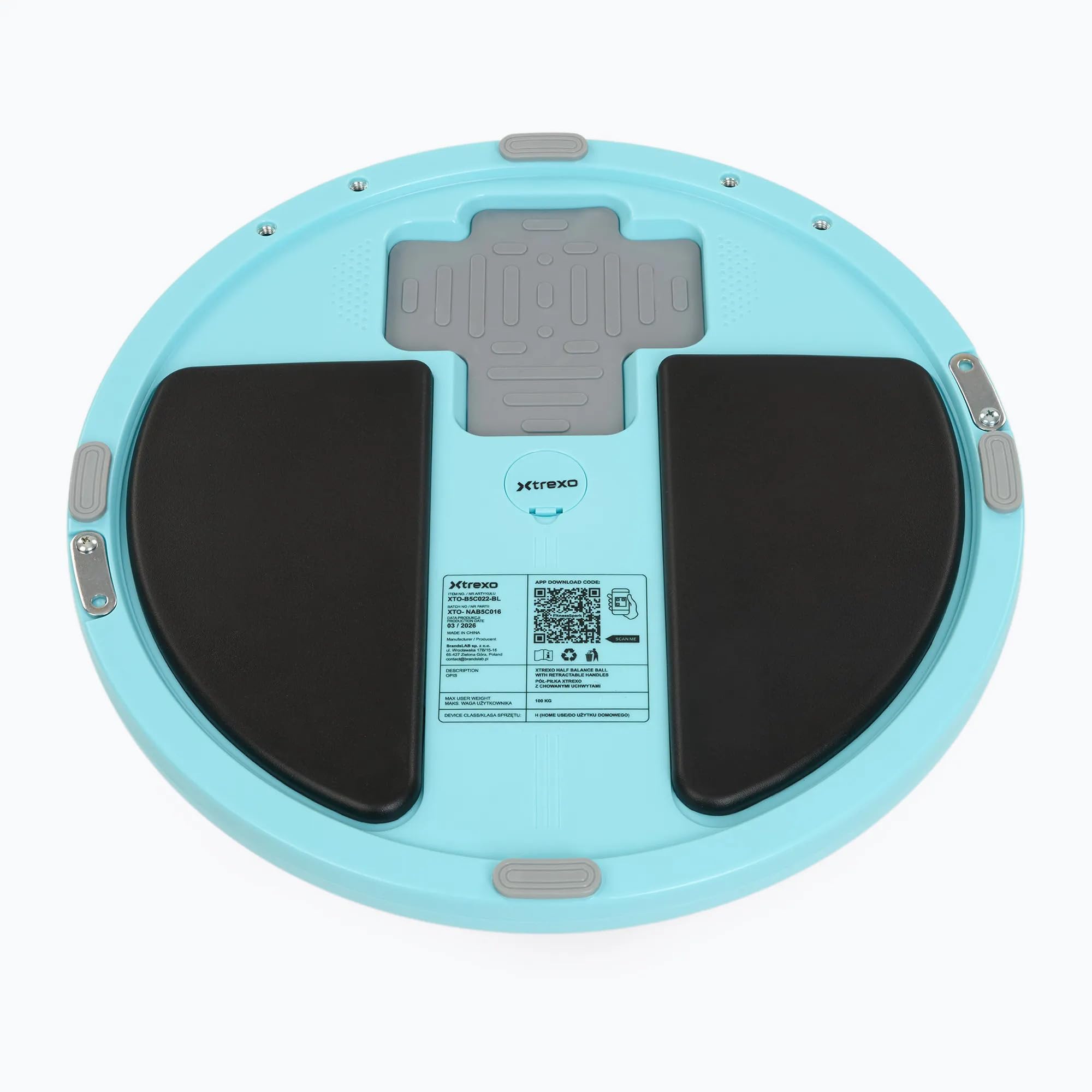 BALLcorre Balance Board 45 cm mit App Widerstandsbändern Pumpe