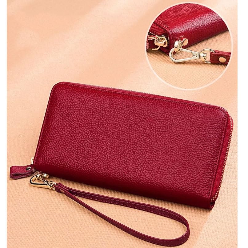 Women Genuine Leather Wallet Blocking Credit Card Holder Famale4