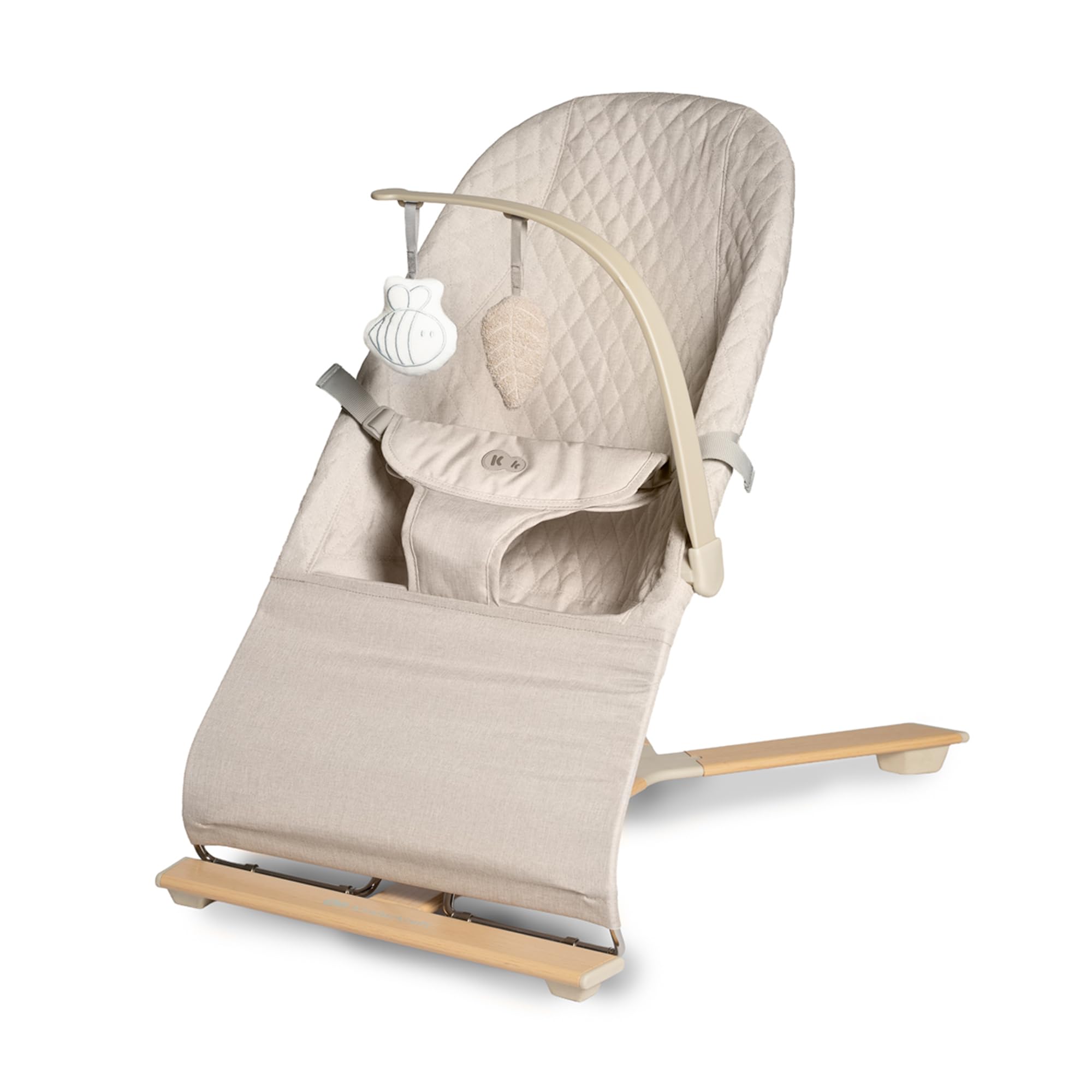 Kinderkraft MIMI, hamaca bebé, sin pilas, 3 posiciones, Beige